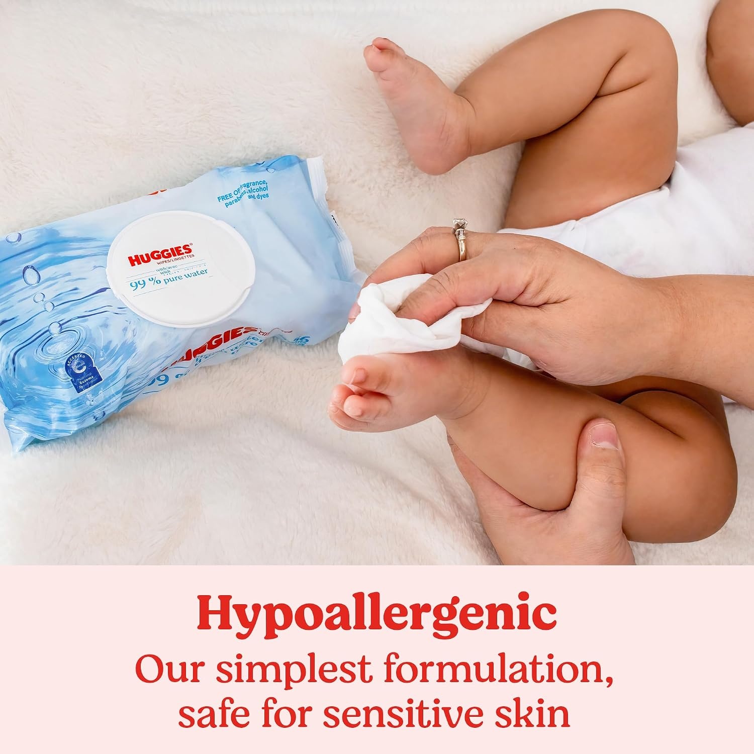 image:imageHuggies 99 Pure Water Baby Wipes Unscented fliptop packs Packaging May Vary 168 Count Pack of 6168 Count Pack of 3