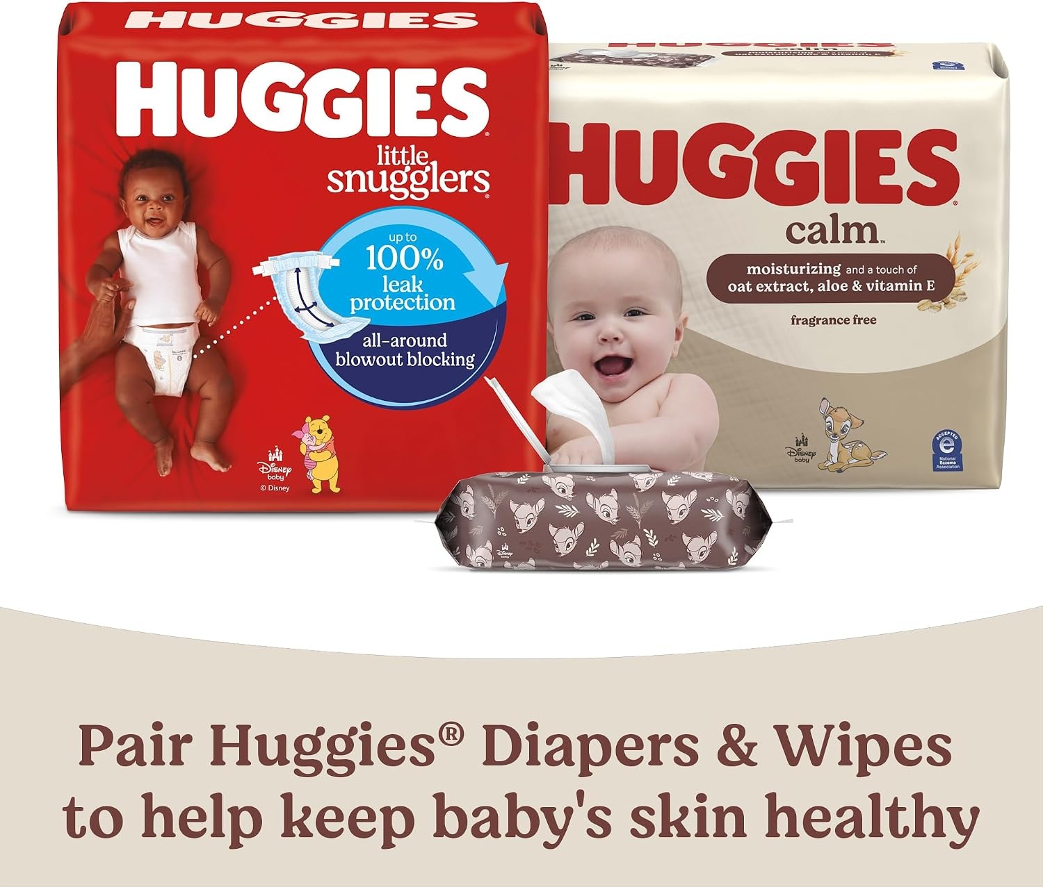 image:imageHuggies Calm Baby Wipes Unscented 10 Packs 560 Wipes56 Count Pack of 10