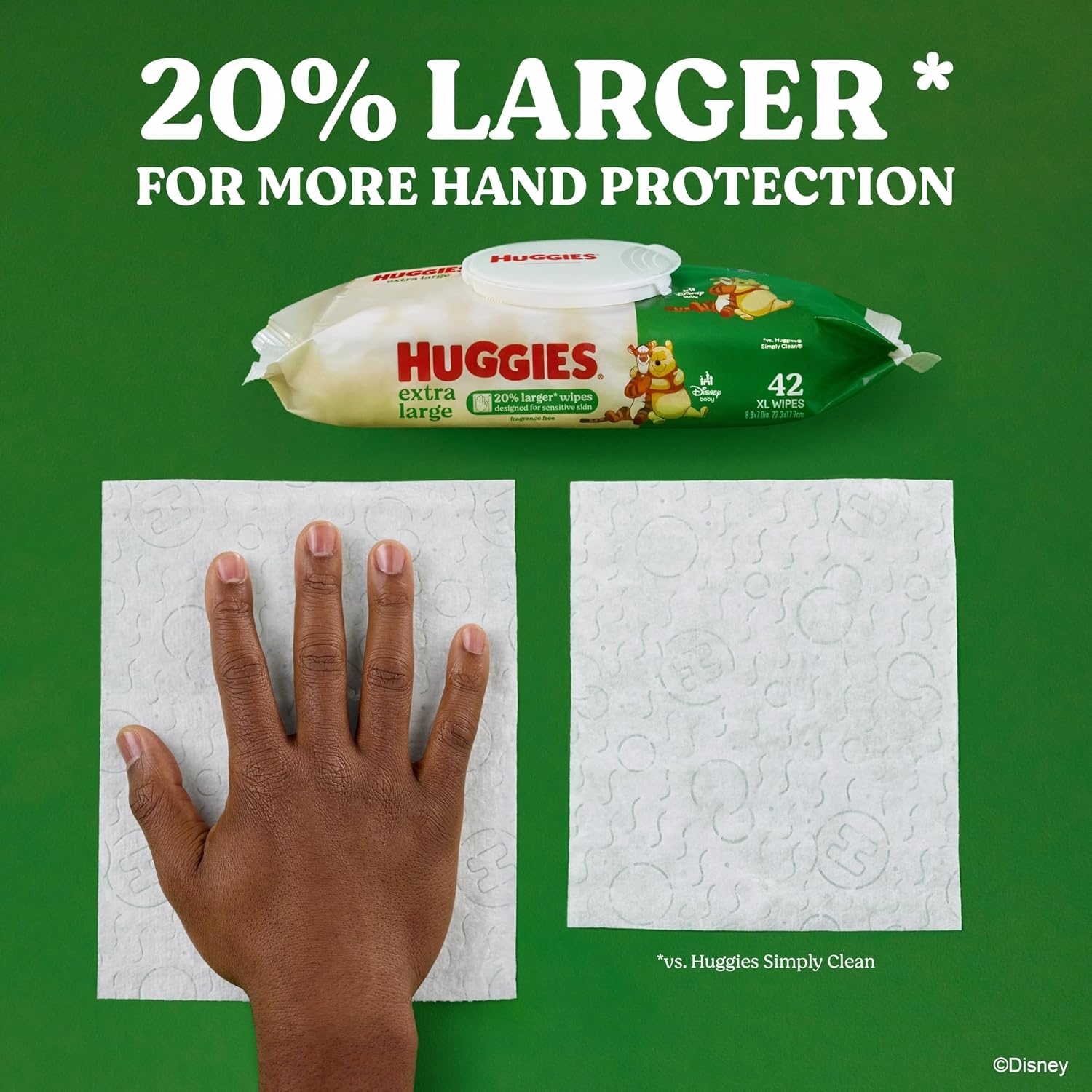 image:imageHuggies Extra Large Baby Wipes Unscented 5 Packs 210 Wipes42 Count Pack of 21