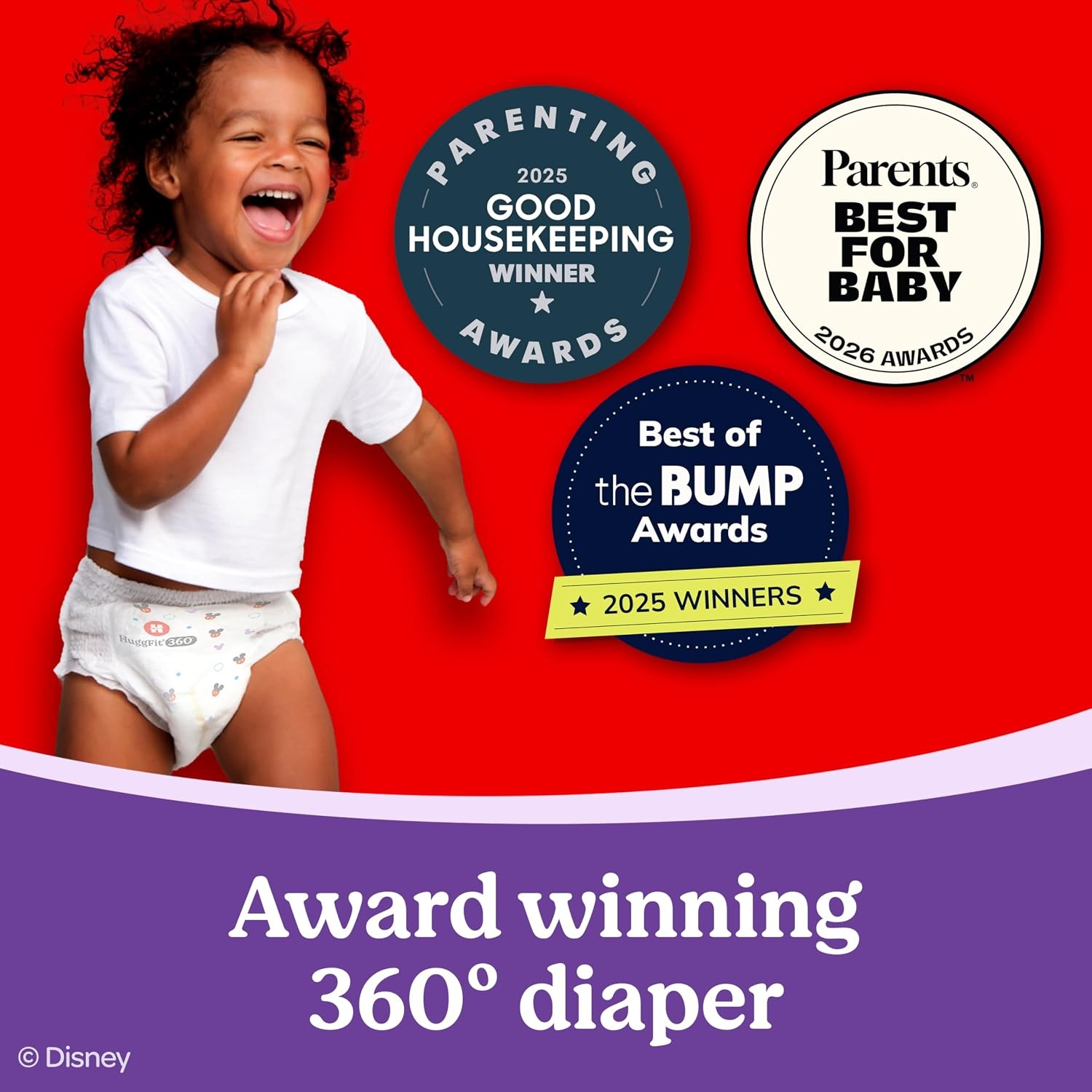 image:imageHuggies Little Movers HuggFit 360 Diapers Size 7 88 Count 2 Packs of 44Size 3