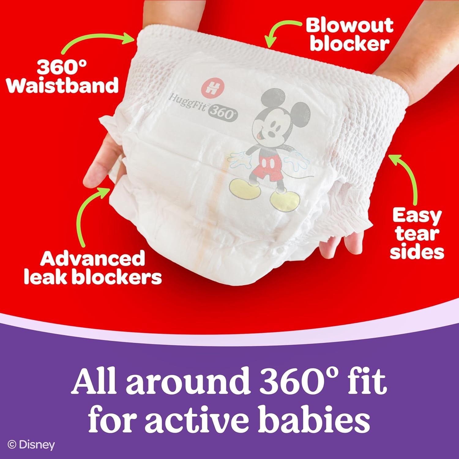 image:imageHuggies Little Movers HuggFit 360 Diapers Size 7 88 Count 2 Packs of 44Size 3
