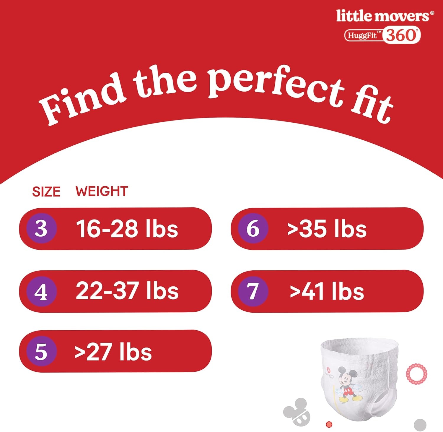 image:imageHuggies Little Movers HuggFit 360 Diapers Size 7 88 Count 2 Packs of 44Size 4