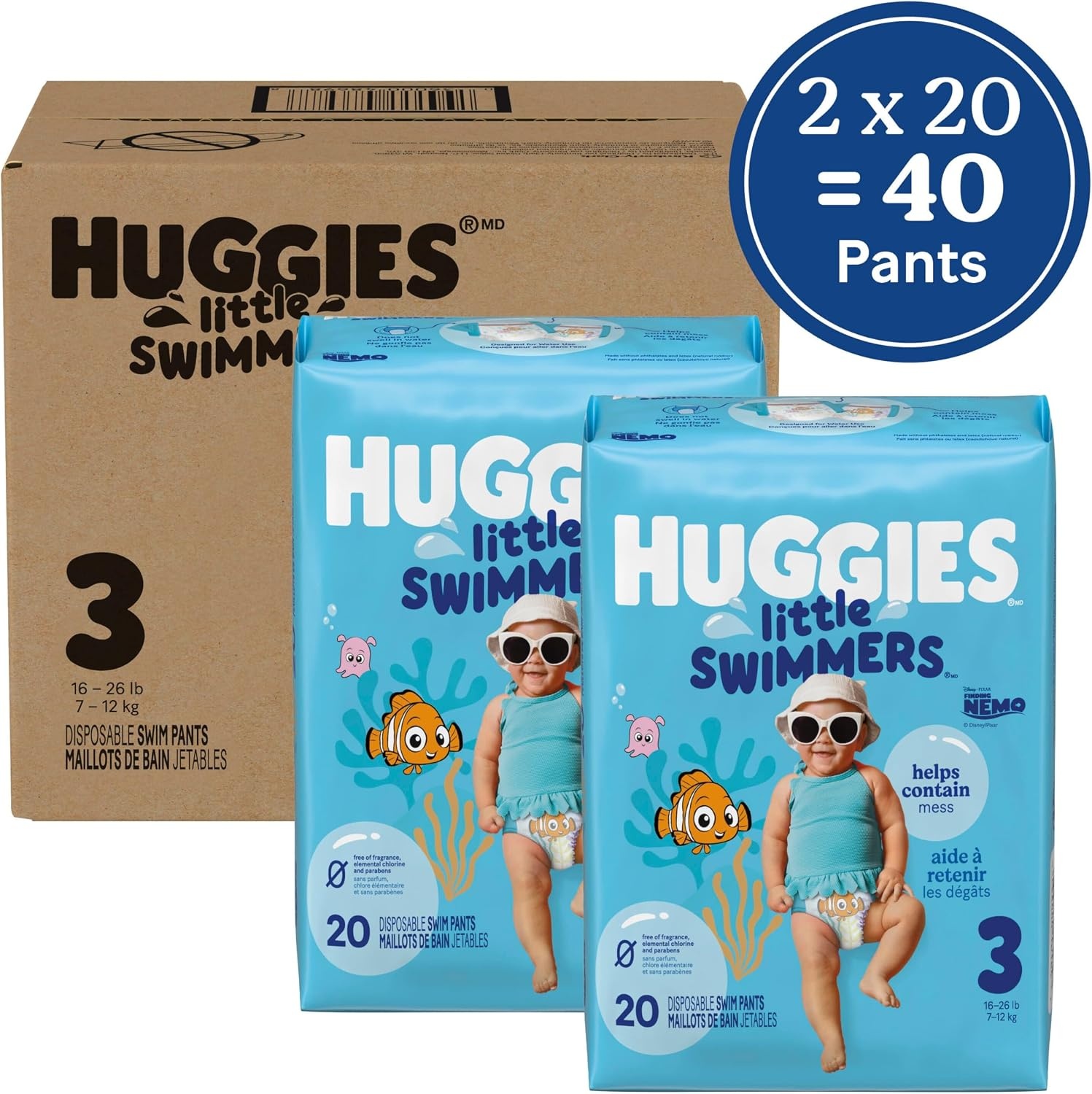 image:imageHuggies Little Swimmers Swim Diapers Size 56 17 CountSize 3