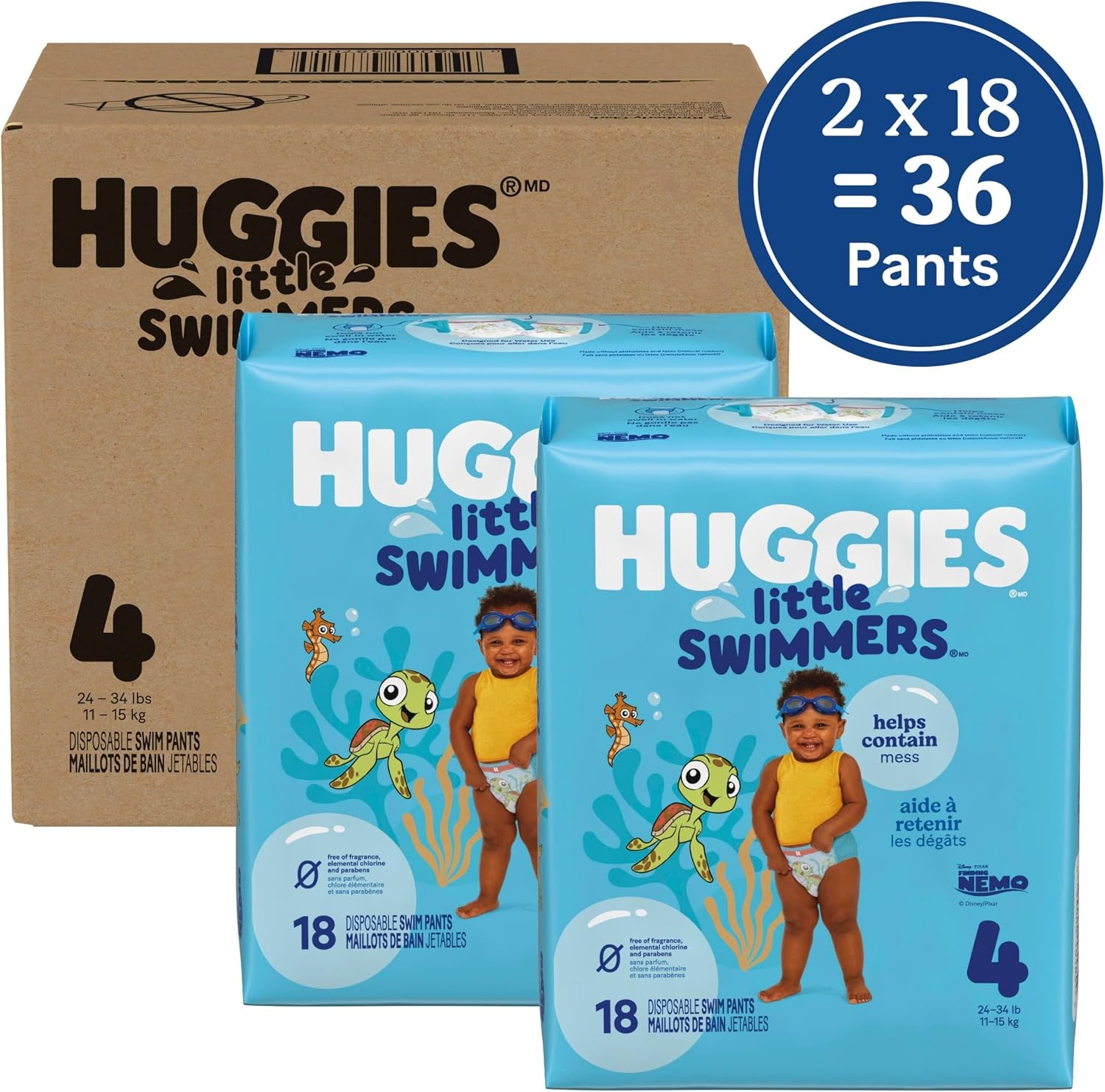 image:imageHuggies Little Swimmers Swim Diapers Size 56 17 CountSize 4