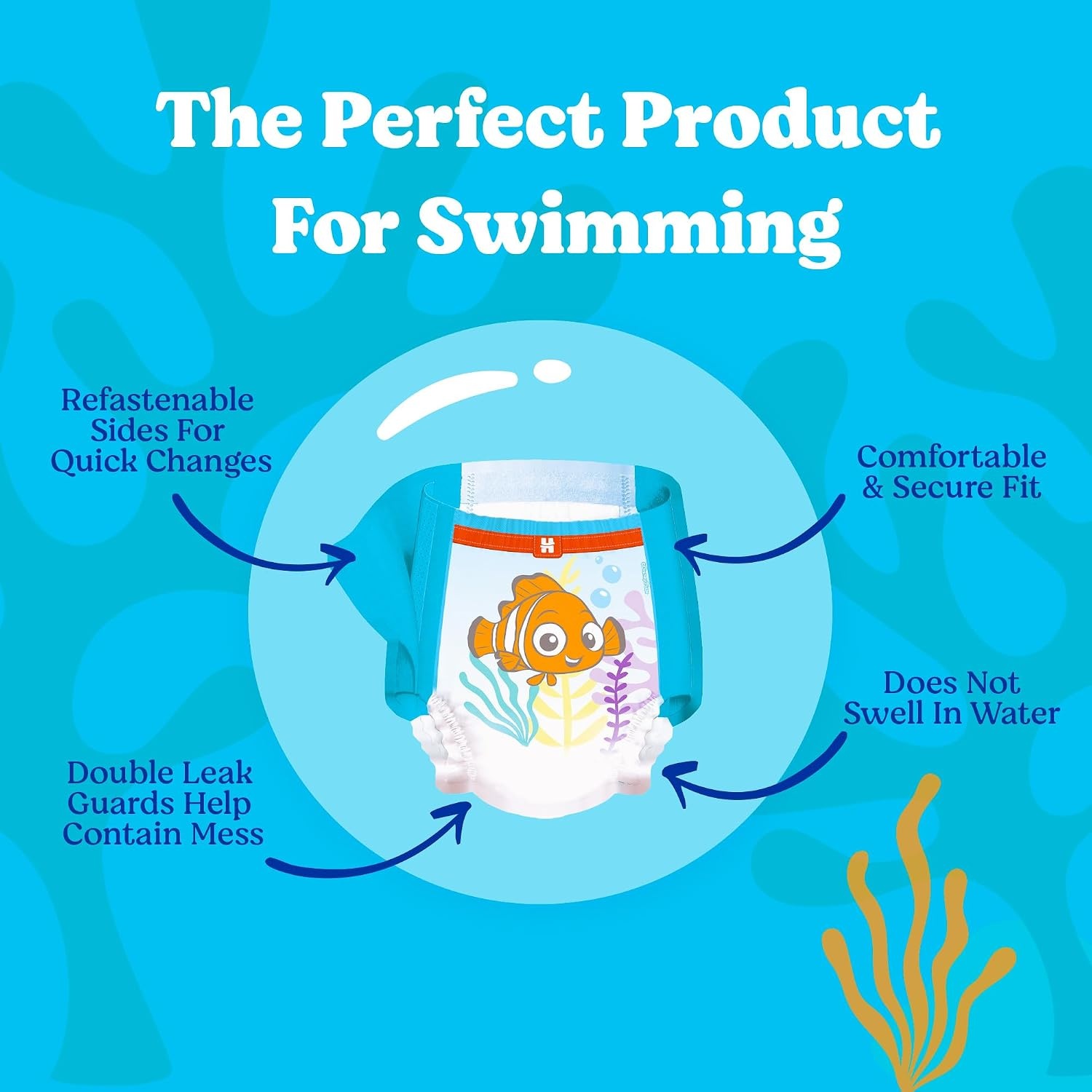 image:imageHuggies Little Swimmers Swim Diapers Size 56 17 CountSize 56