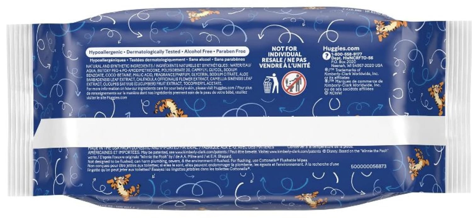 image:imageHuggies Natural Care Cucumber Aloe and Vitamin E Baby Wipes Hypoallergenic Scented 6 FlipTop Packs 288 Wipes Total Packaging May Vary56 Count Pack of 8