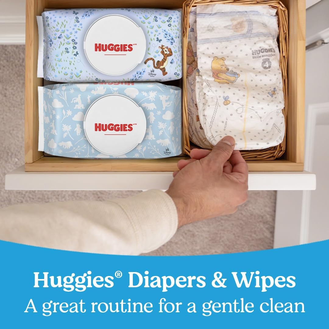 image:imageHuggies Natural Care Cucumber Aloe and Vitamin E Baby Wipes Hypoallergenic Scented 6 FlipTop Packs 288 Wipes Total Packaging May Vary64 Count Pack of 15