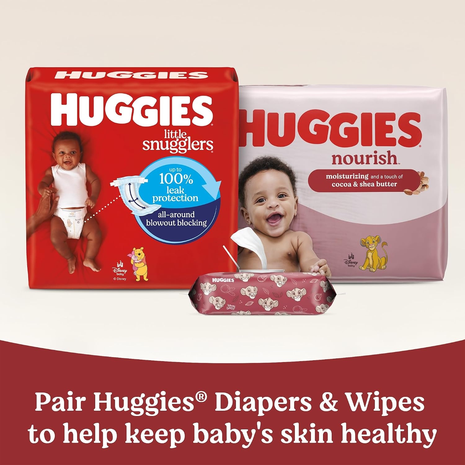 image:imageHuggies Nourish Scented Baby Wipes 2 Packs 112 WipesWhite