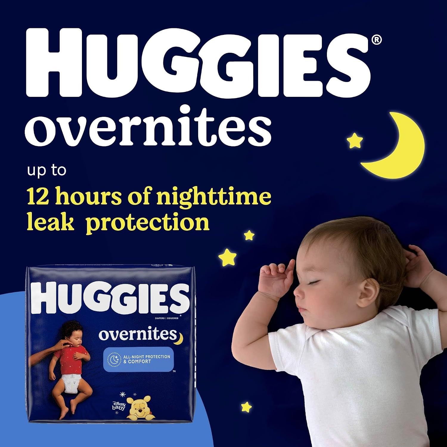 image:imageHuggies Overnites Diapers Size 4 100 CountSize 3