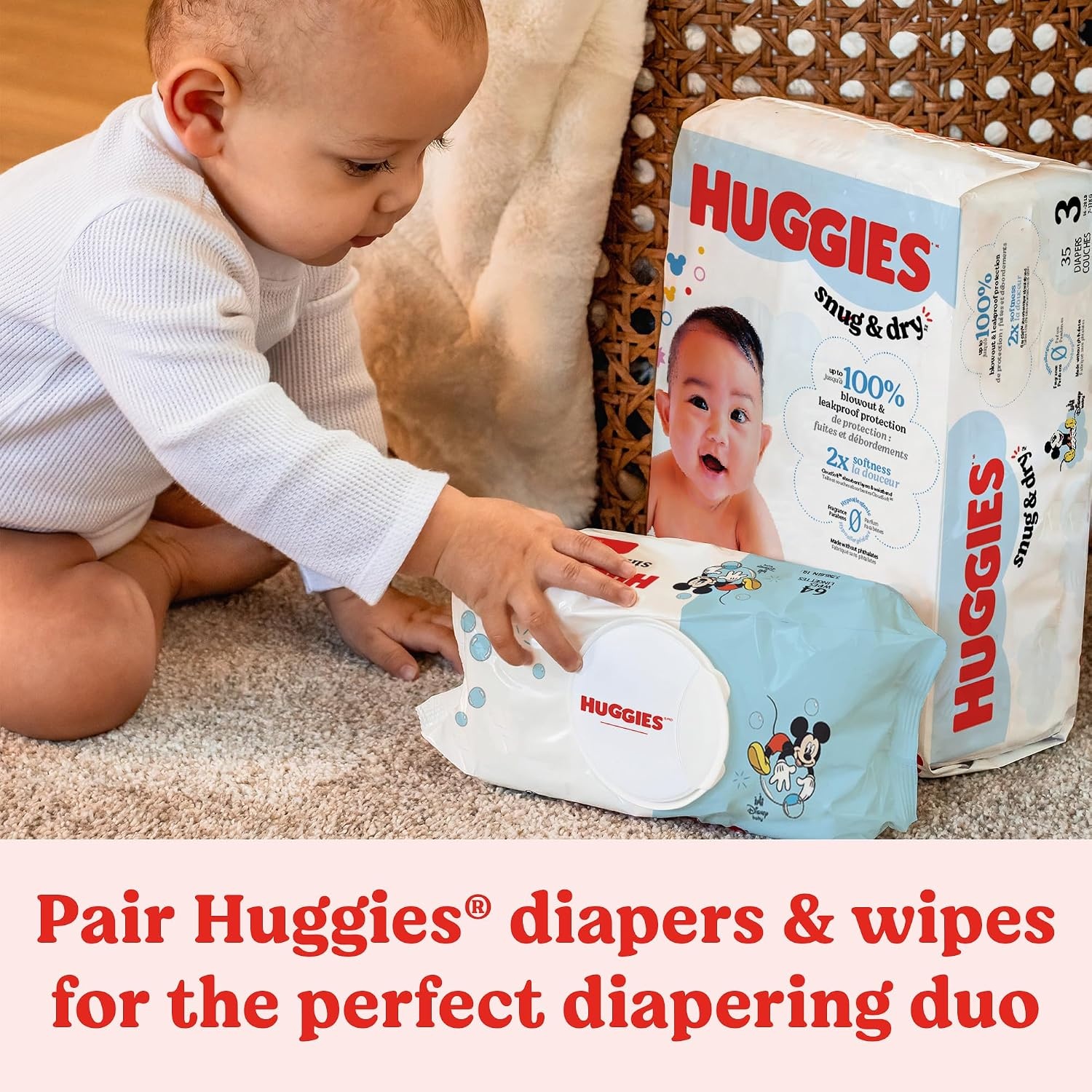 image:imageHuggies Simply Clean Baby Wipes Unscented 11 Packs 704 Wipes64 Count Pack of 1