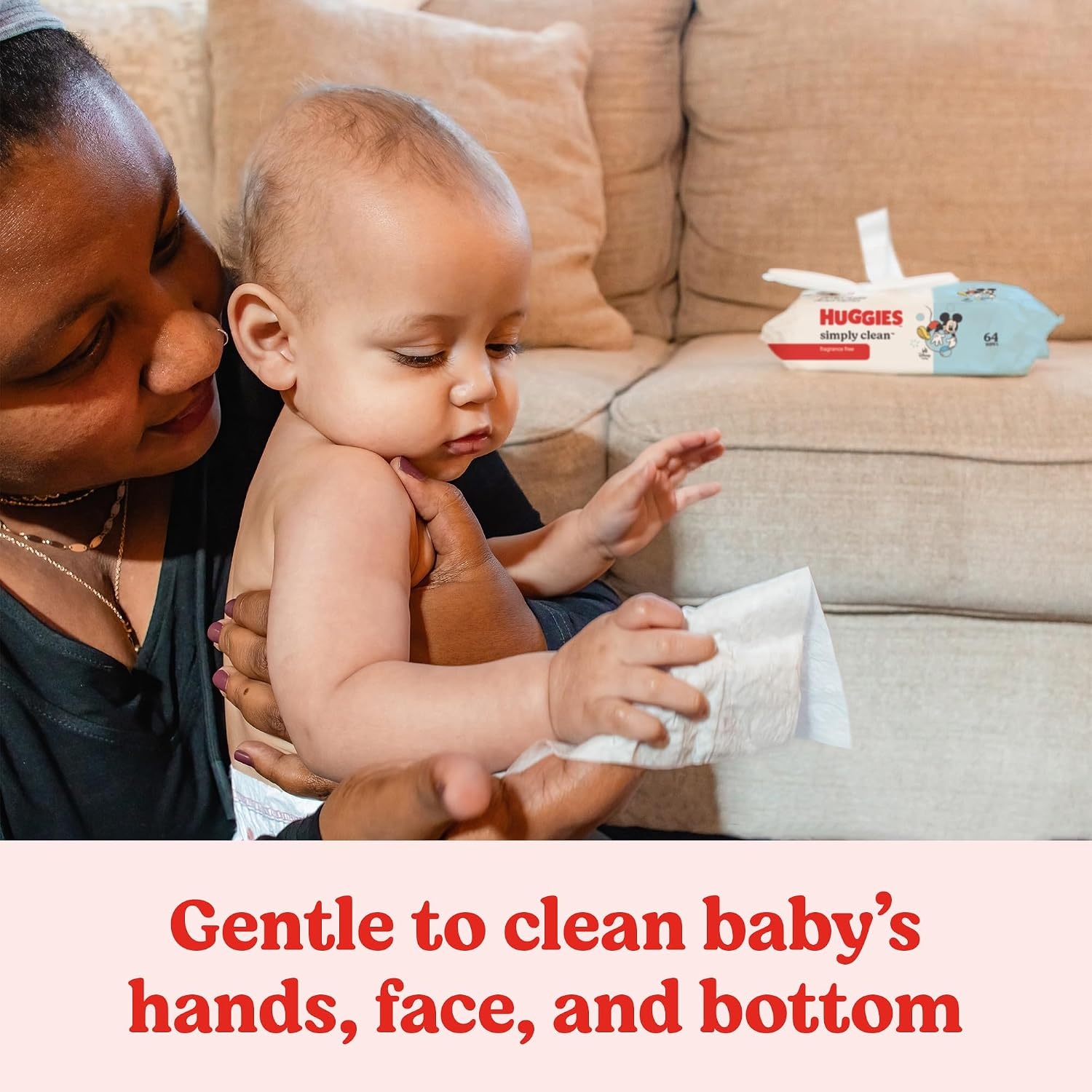 image:imageHuggies Simply Clean Baby Wipes Unscented 11 Packs 704 Wipes64 Count Pack of 3