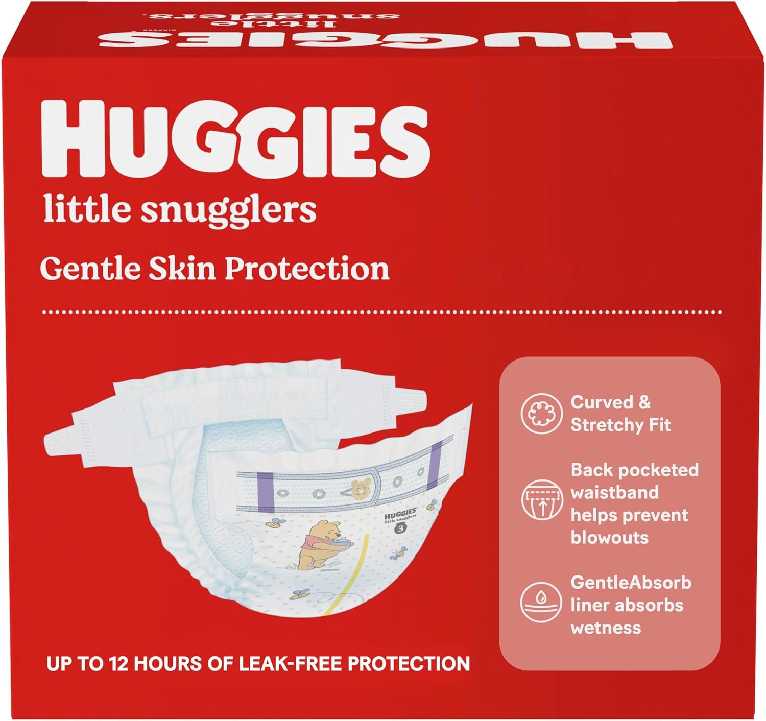 image:imageHuggies Size 3 Diapers Little Snugglers Baby Diapers Size 3 1628 lbs 168 Count 6 Packs of 28 Packaging May VaryNewborn