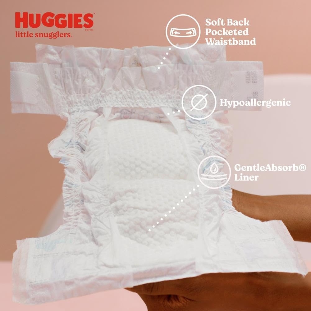 image:imageHuggies Size 3 Diapers Little Snugglers Baby Diapers Size 3 1628 lbs 168 Count 6 Packs of 28 Packaging May VaryNewborn