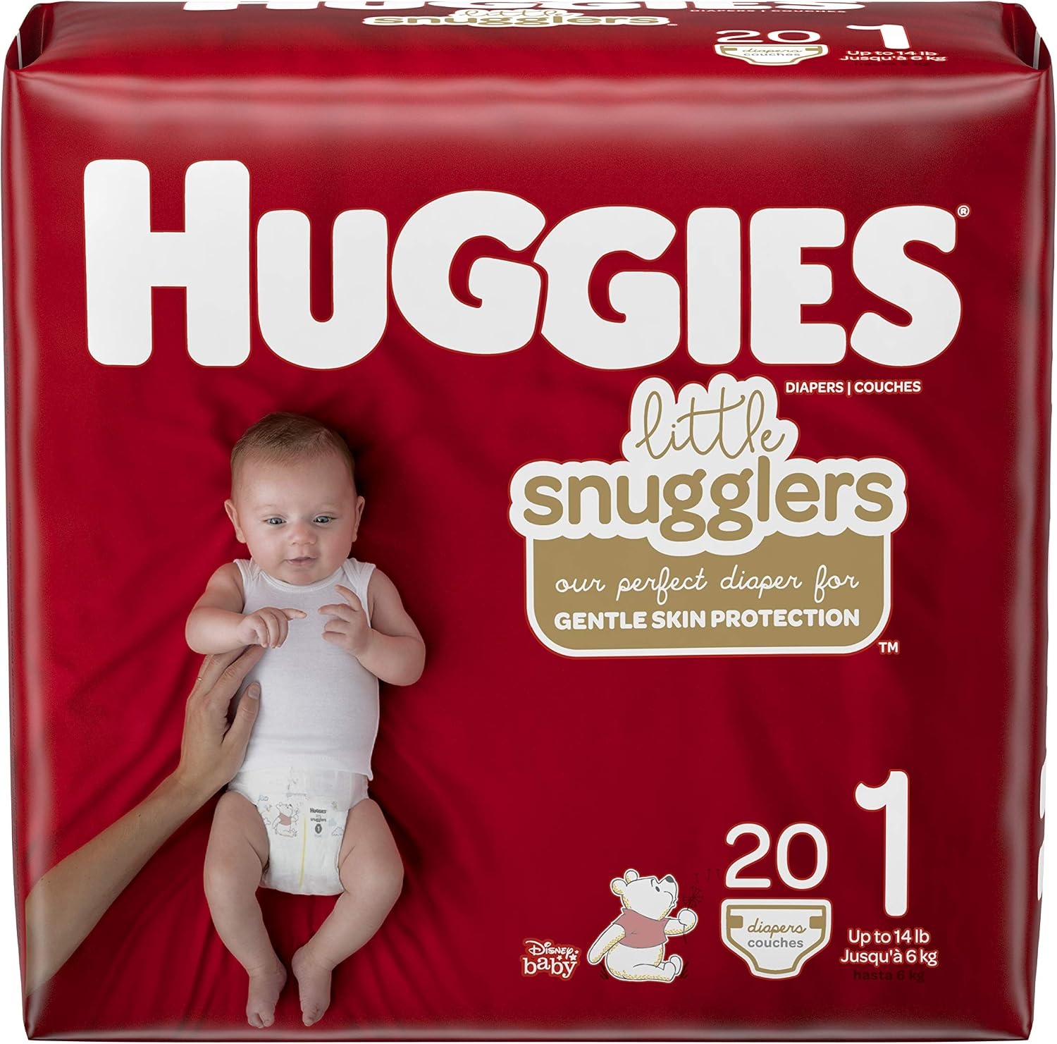 image:imageHuggies Size 3 Diapers Little Snugglers Baby Diapers Size 3 1628 lbs 168 Count 6 Packs of 28 Packaging May VarySize 1