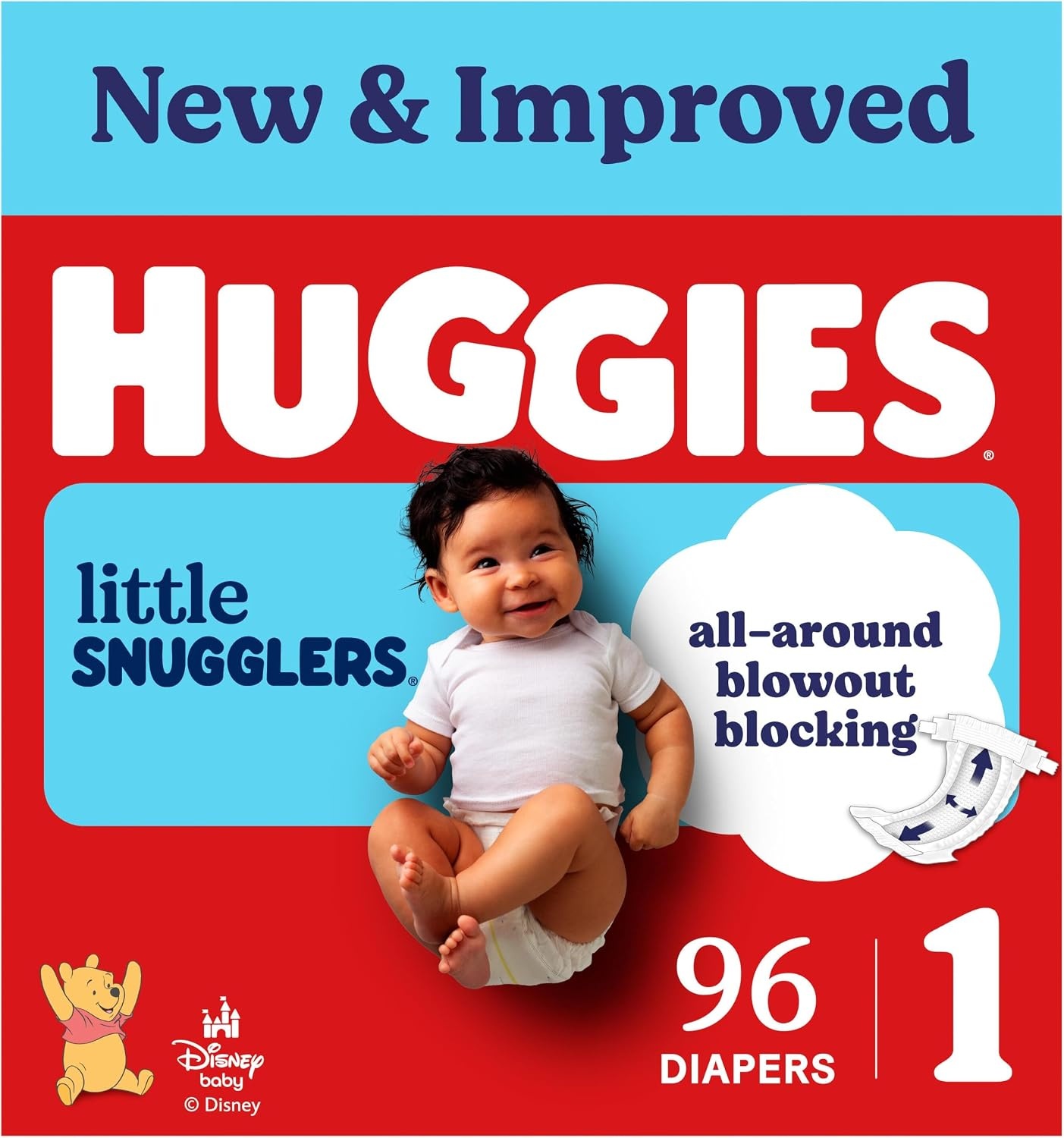 image:imageHuggies Size 3 Diapers Little Snugglers Baby Diapers Size 3 1628 lbs 168 Count 6 Packs of 28 Packaging May VarySize 1
