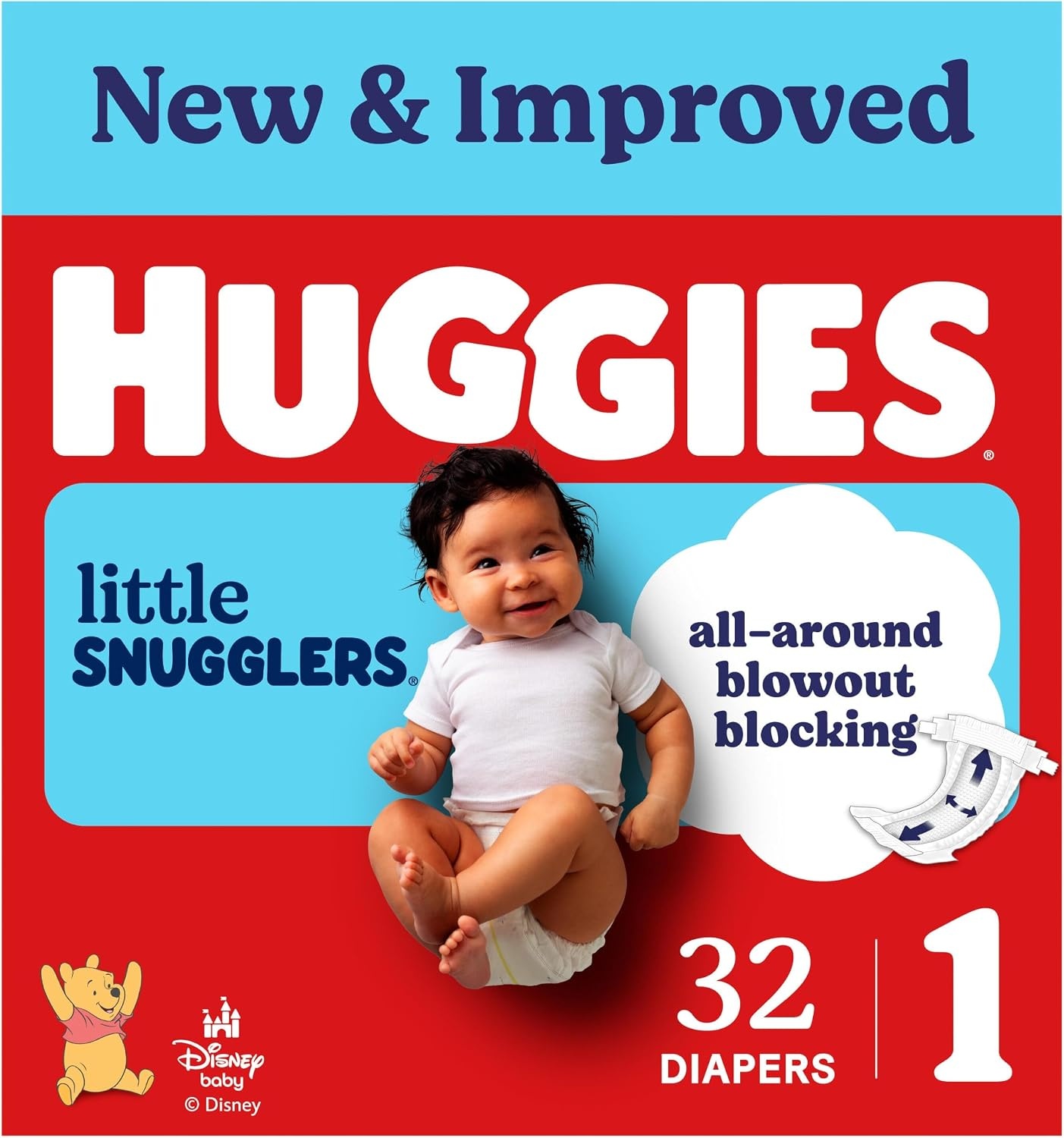 image:imageHuggies Size 3 Diapers Little Snugglers Baby Diapers Size 3 1628 lbs 168 Count 6 Packs of 28 Packaging May VarySize 1