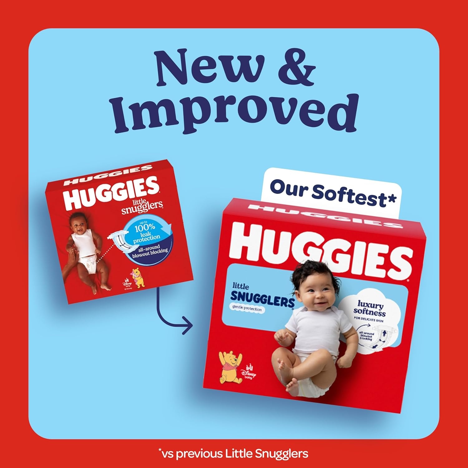 image:imageHuggies Size 3 Diapers Little Snugglers Baby Diapers Size 3 1628 lbs 168 Count 6 Packs of 28 Packaging May VarySize 1