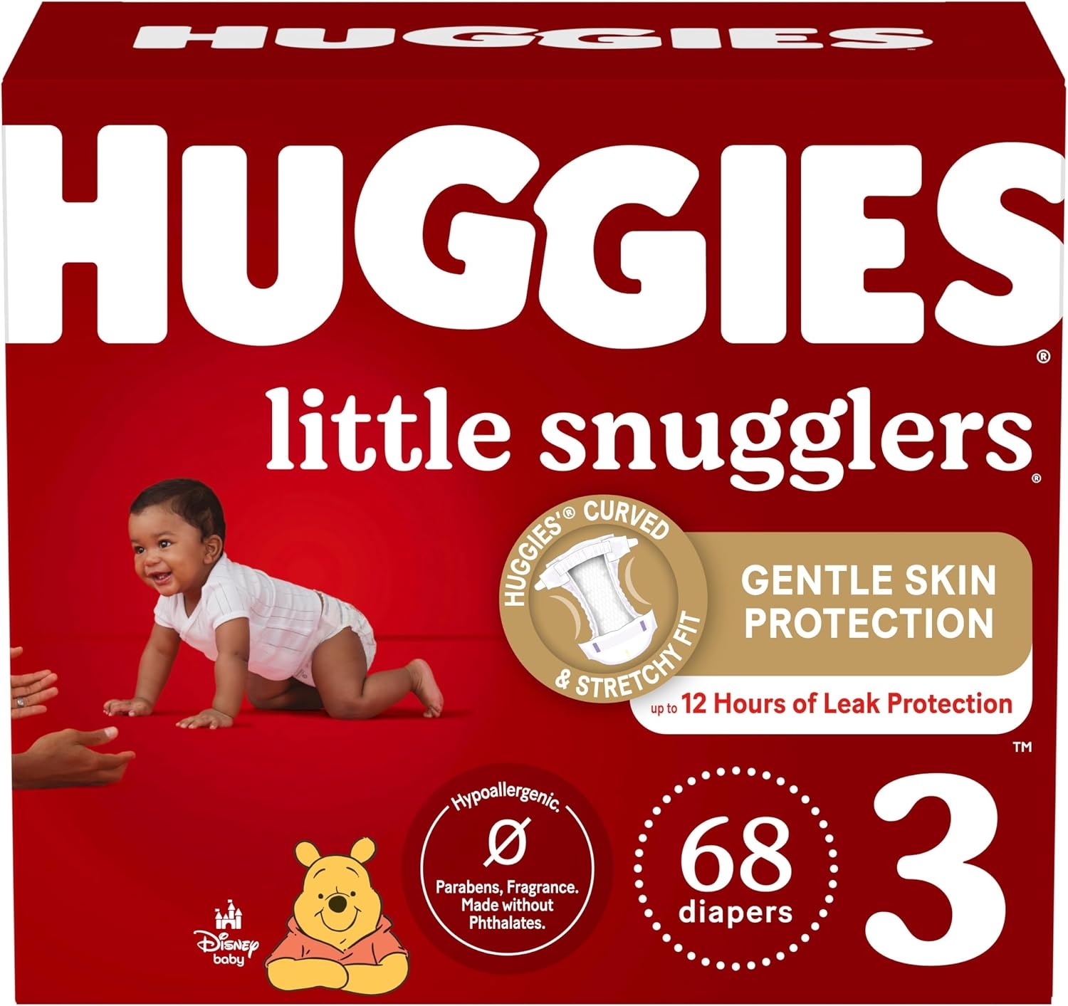 image:imageHuggies Size 3 Diapers Little Snugglers Baby Diapers Size 3 1628 lbs 168 Count 6 Packs of 28 Packaging May VarySize 3