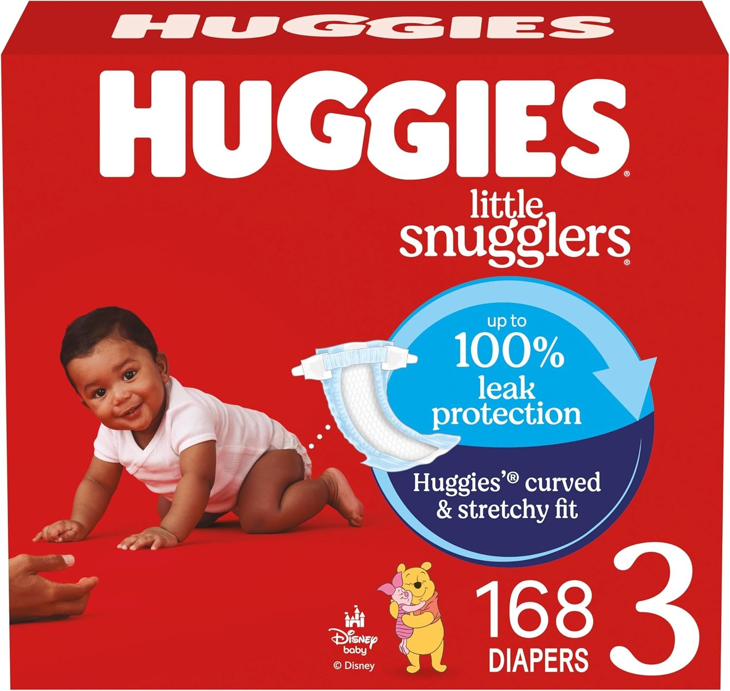 image:imageHuggies Size 3 Diapers Little Snugglers Baby Diapers Size 3 1628 lbs 168 Count 6 Packs of 28 Packaging May VarySize 3