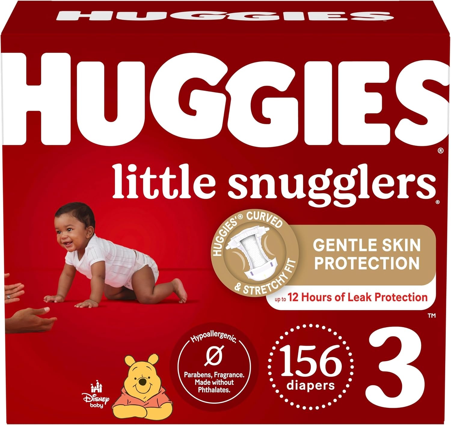image:imageHuggies Size 3 Diapers Little Snugglers Baby Diapers Size 3 1628 lbs 168 Count 6 Packs of 28 Packaging May VarySize 3
