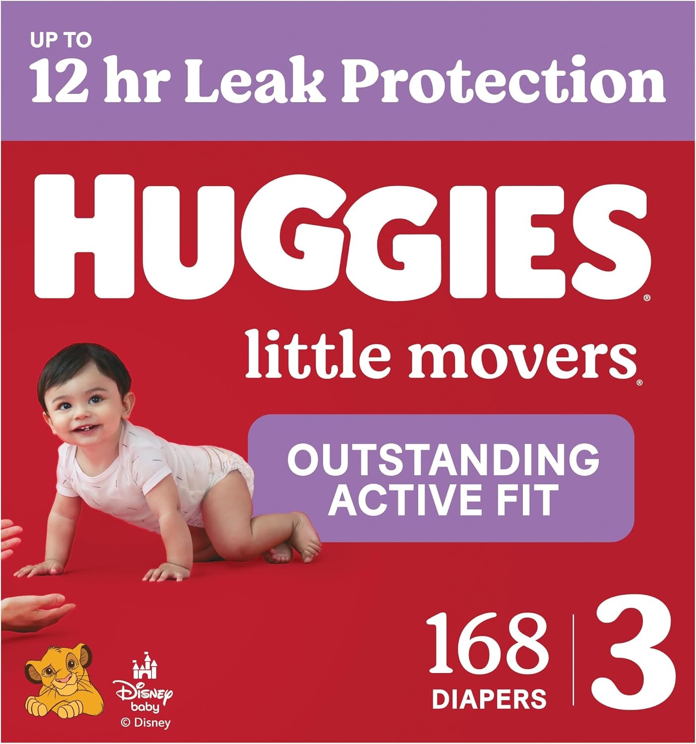image:imageHuggies Size 8 Diapers Little Movers Baby Diapers Size 8 46 lbs 62 CountSize 3