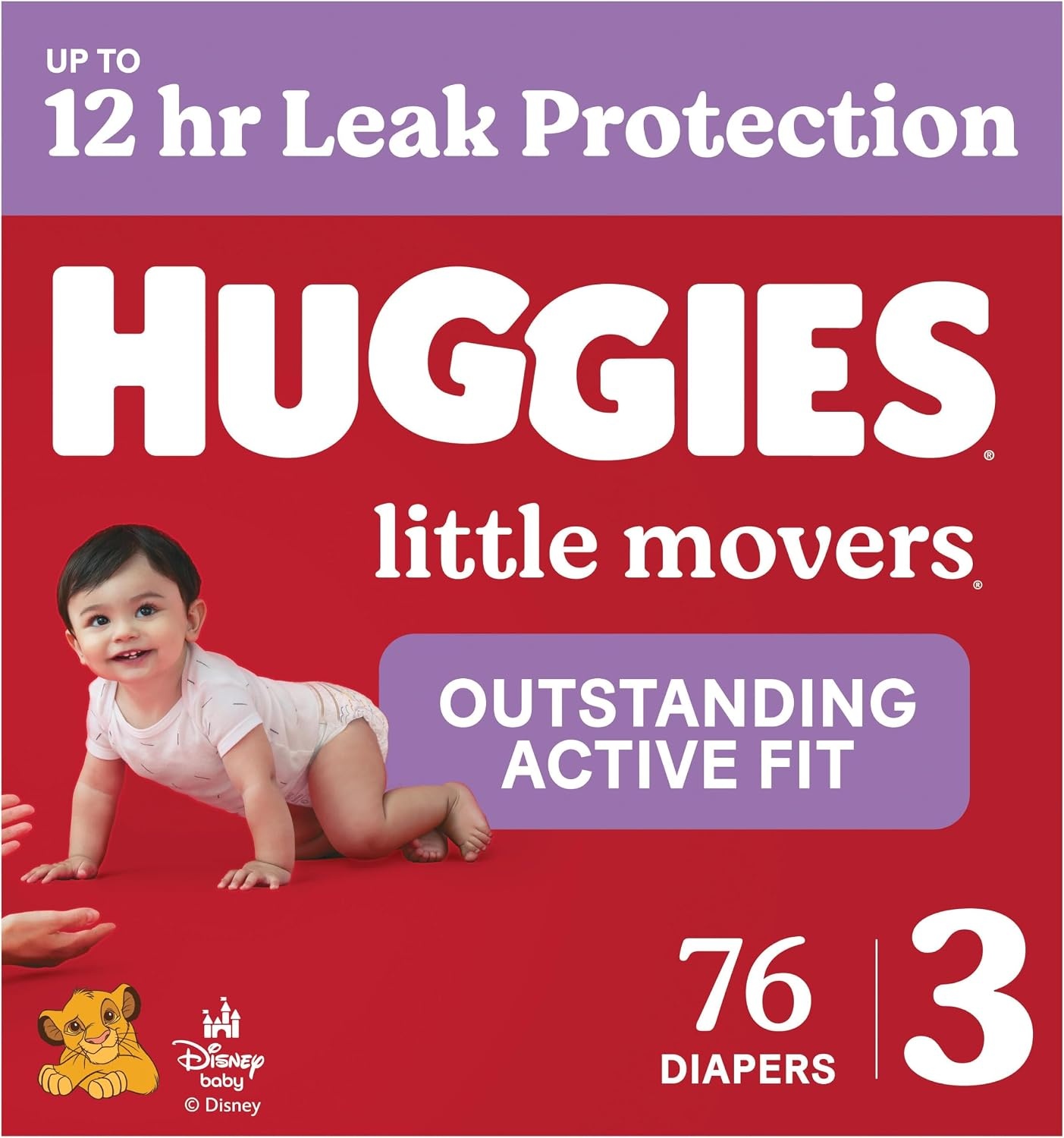 image:imageHuggies Size 8 Diapers Little Movers Baby Diapers Size 8 46 lbs 62 CountSize 3