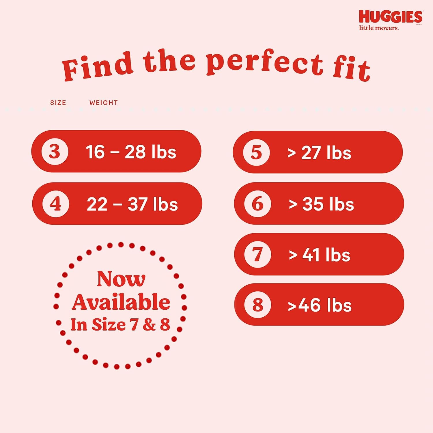 image:imageHuggies Size 8 Diapers Little Movers Baby Diapers Size 8 46 lbs 62 CountSize 3