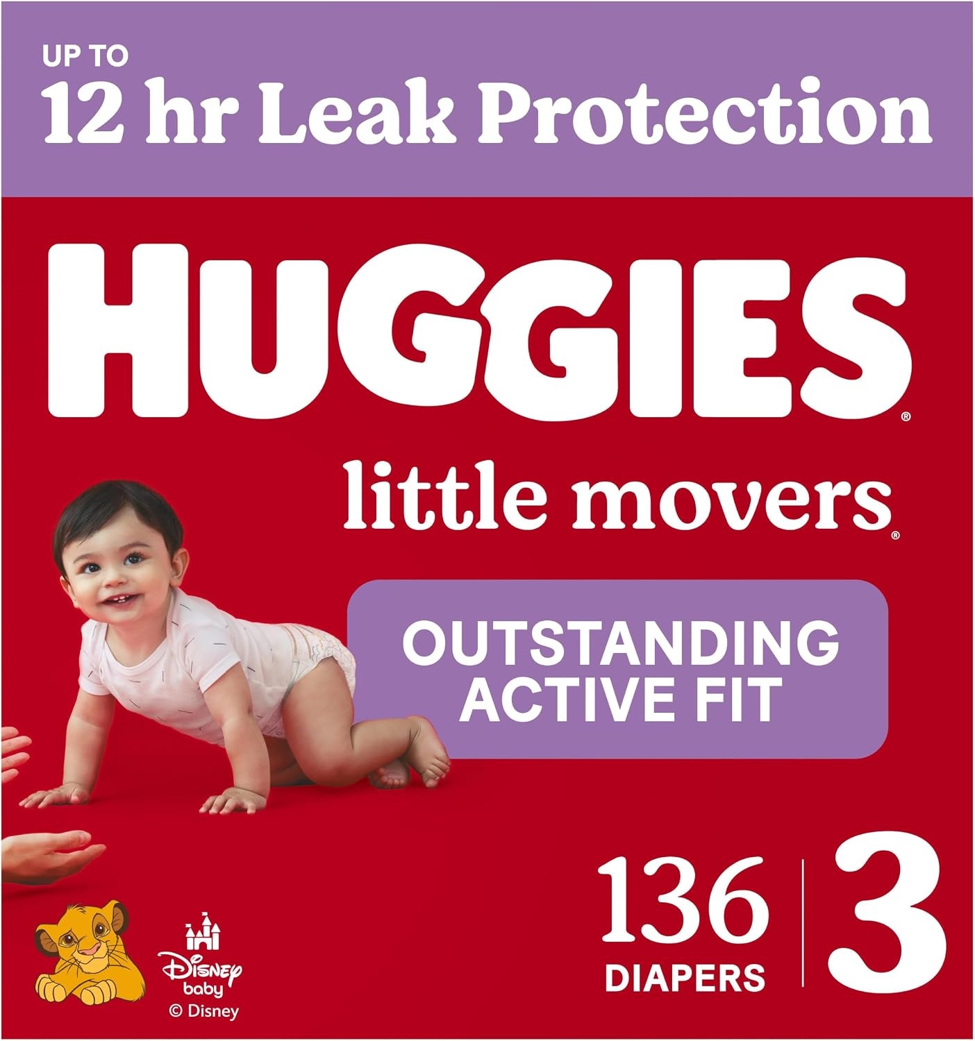 image:imageHuggies Size 8 Diapers Little Movers Baby Diapers Size 8 46 lbs 62 CountSize 3