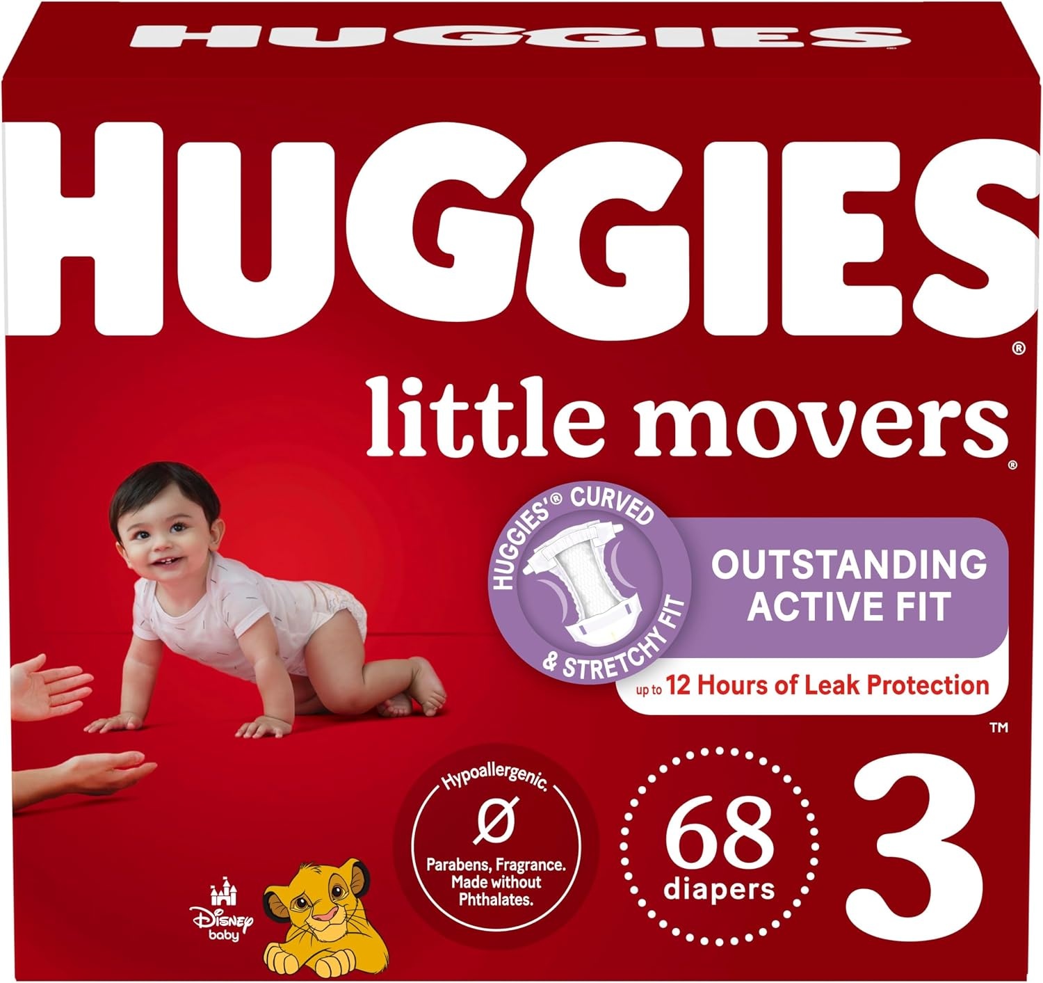 image:imageHuggies Size 8 Diapers Little Movers Baby Diapers Size 8 46 lbs 62 CountSize 3