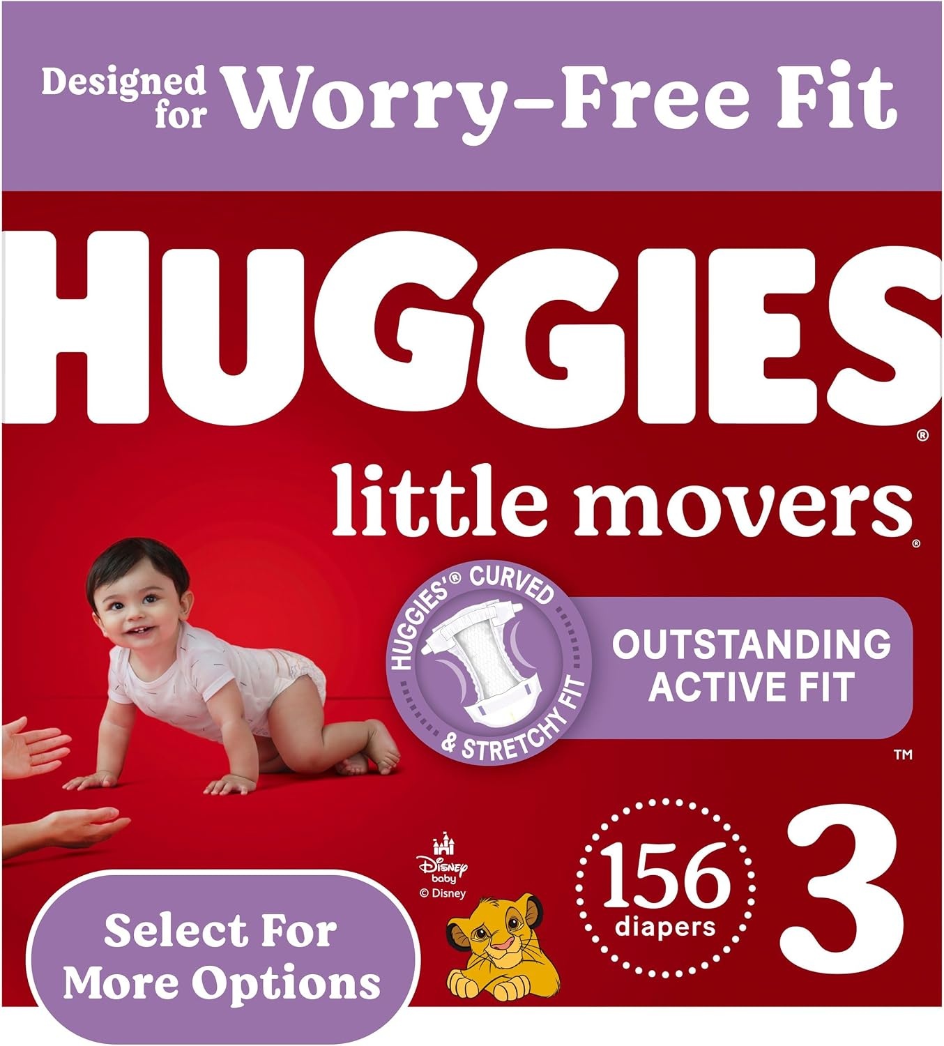image:imageHuggies Size 8 Diapers Little Movers Baby Diapers Size 8 46 lbs 62 CountSize 3