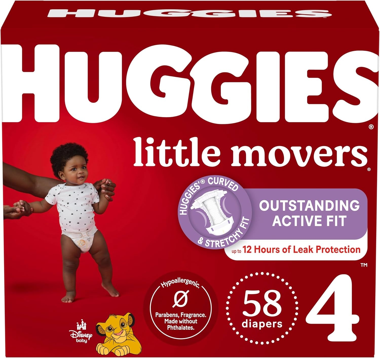 image:imageHuggies Size 8 Diapers Little Movers Baby Diapers Size 8 46 lbs 62 CountSize 4