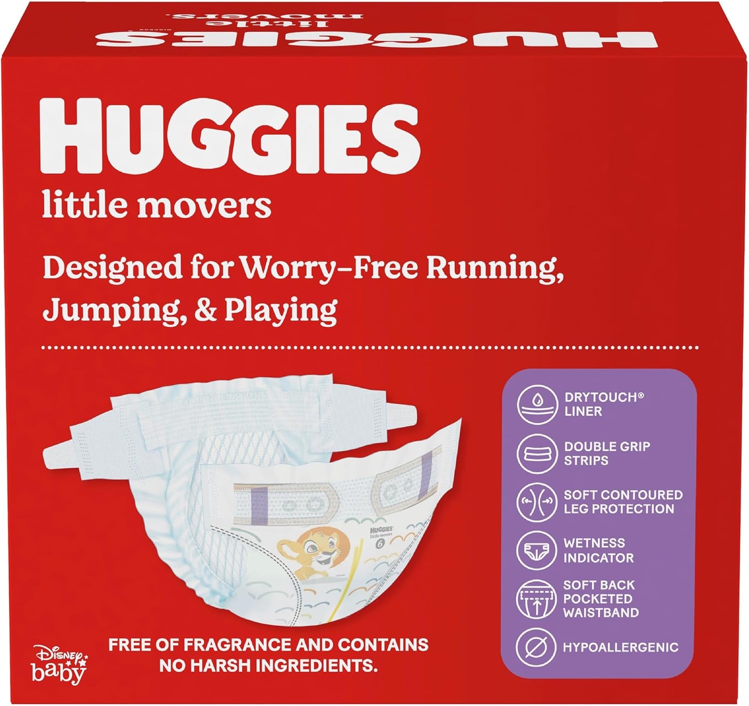 image:imageHuggies Size 8 Diapers Little Movers Baby Diapers Size 8 46 lbs 62 CountSize 5