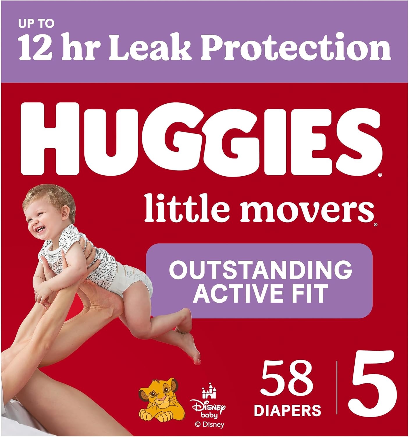 image:imageHuggies Size 8 Diapers Little Movers Baby Diapers Size 8 46 lbs 62 CountSize 5