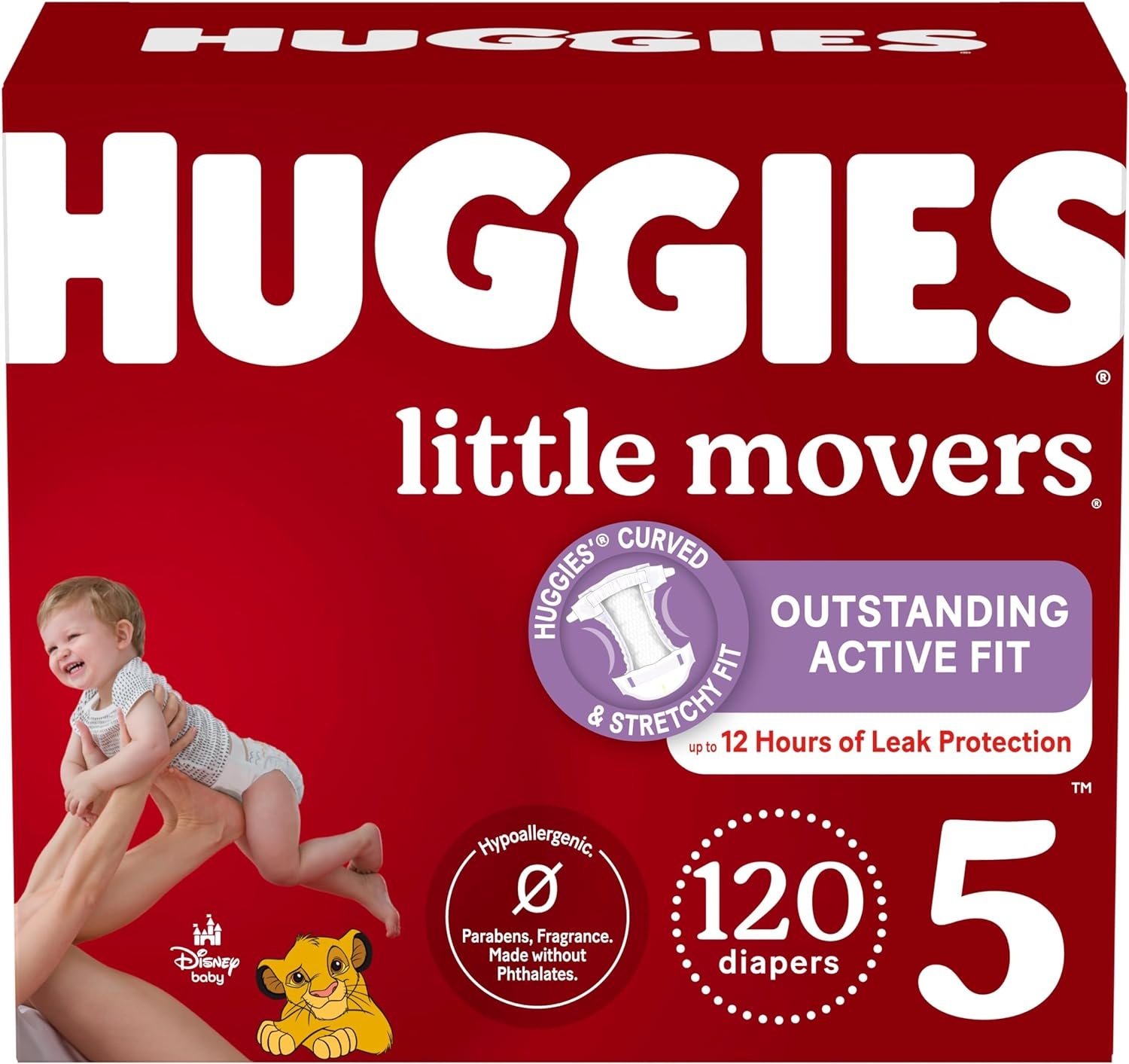 image:imageHuggies Size 8 Diapers Little Movers Baby Diapers Size 8 46 lbs 62 CountSize 5