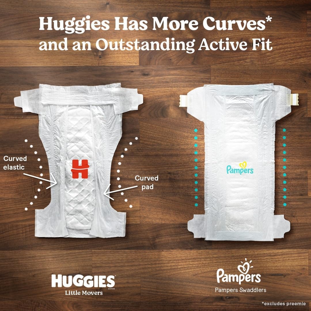 image:imageHuggies Size 8 Diapers Little Movers Baby Diapers Size 8 46 lbs 62 CountSize 5