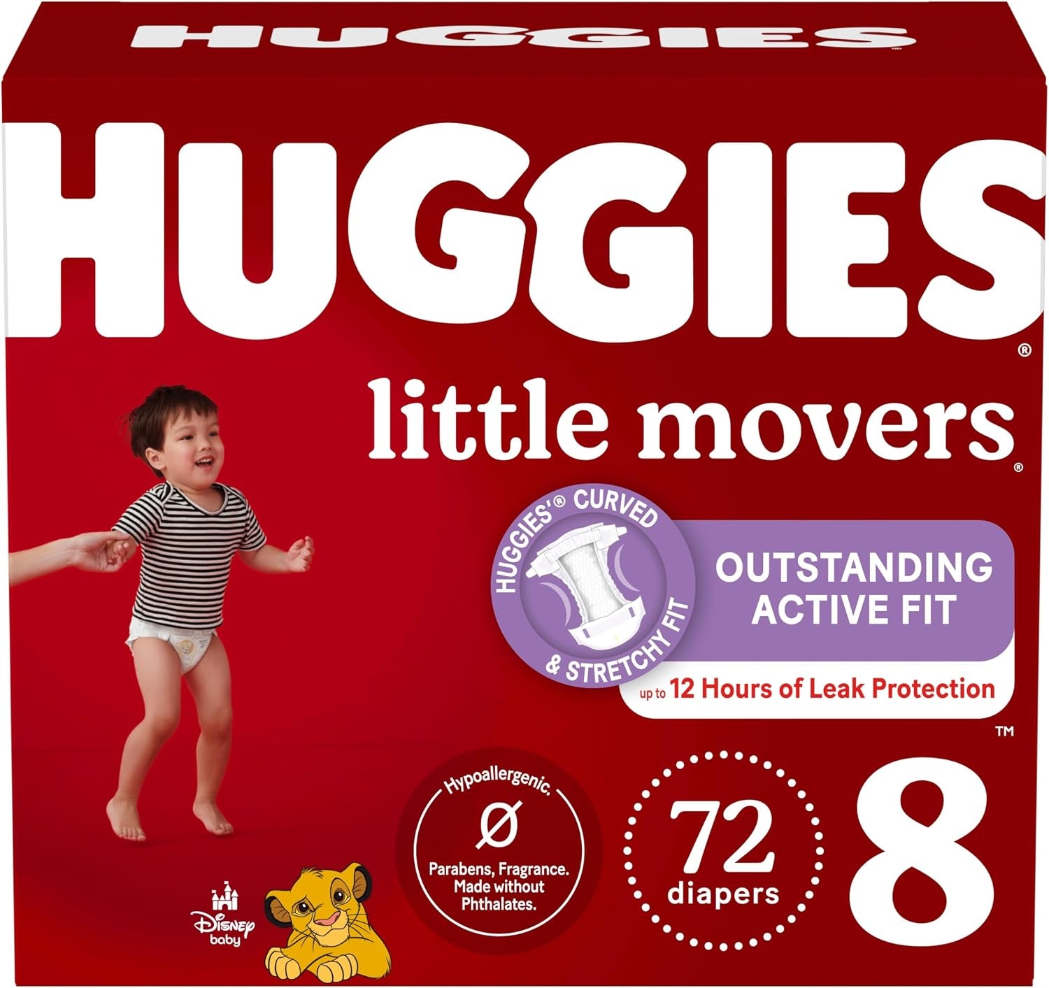 image:imageHuggies Size 8 Diapers Little Movers Baby Diapers Size 8 46 lbs 62 CountSize 8