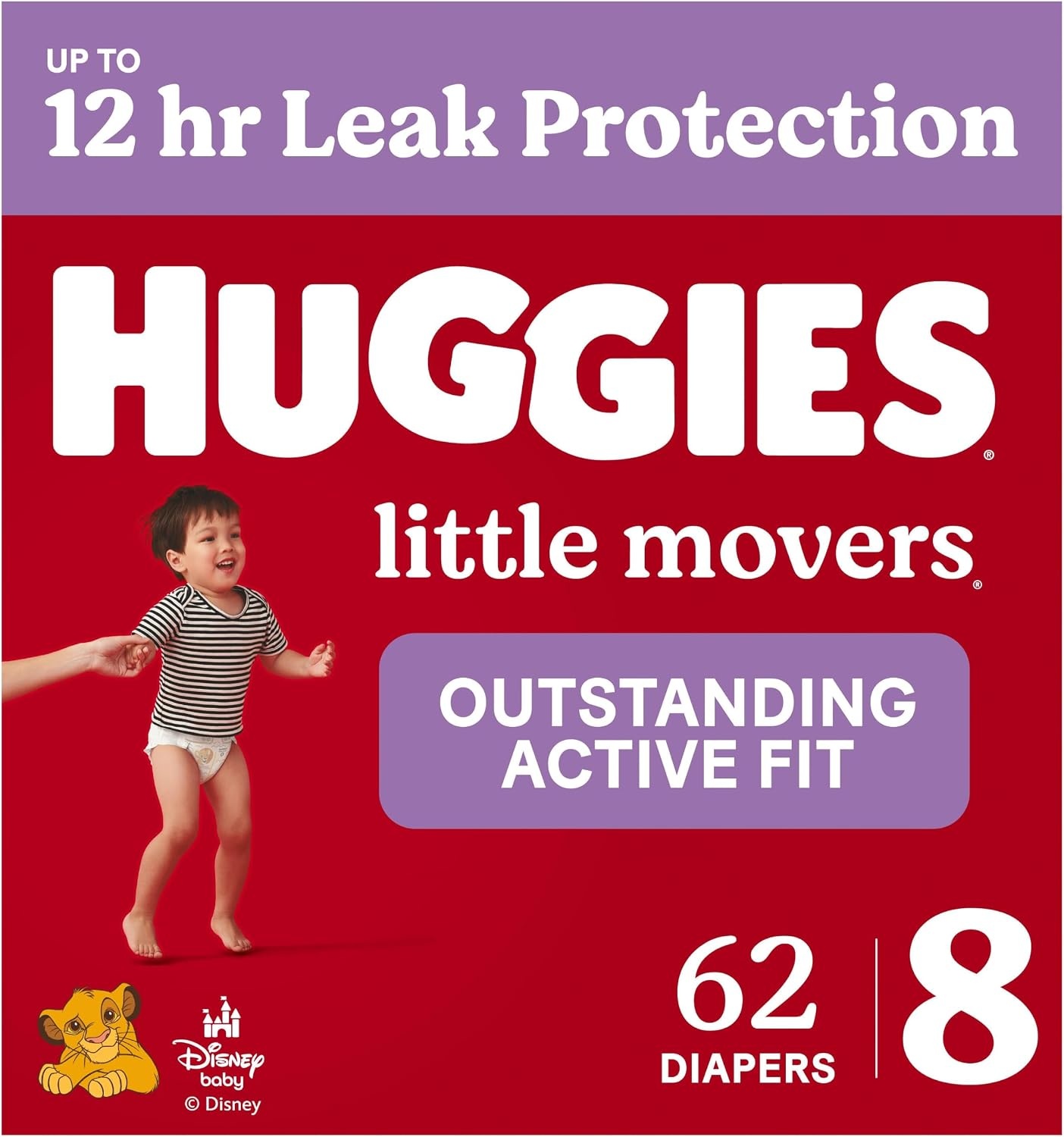 image:imageHuggies Size 8 Diapers Little Movers Baby Diapers Size 8 46 lbs 62 CountSize 8