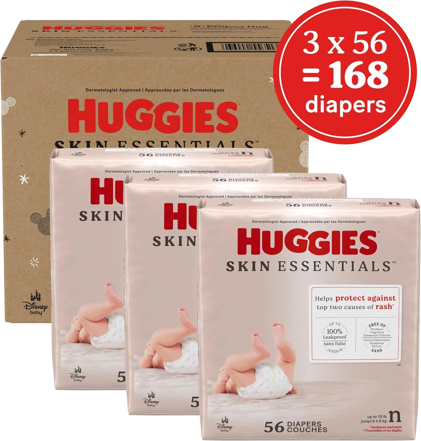 image:imageHuggies Skin Essentials Diapers Size 1 84 CountNewborn