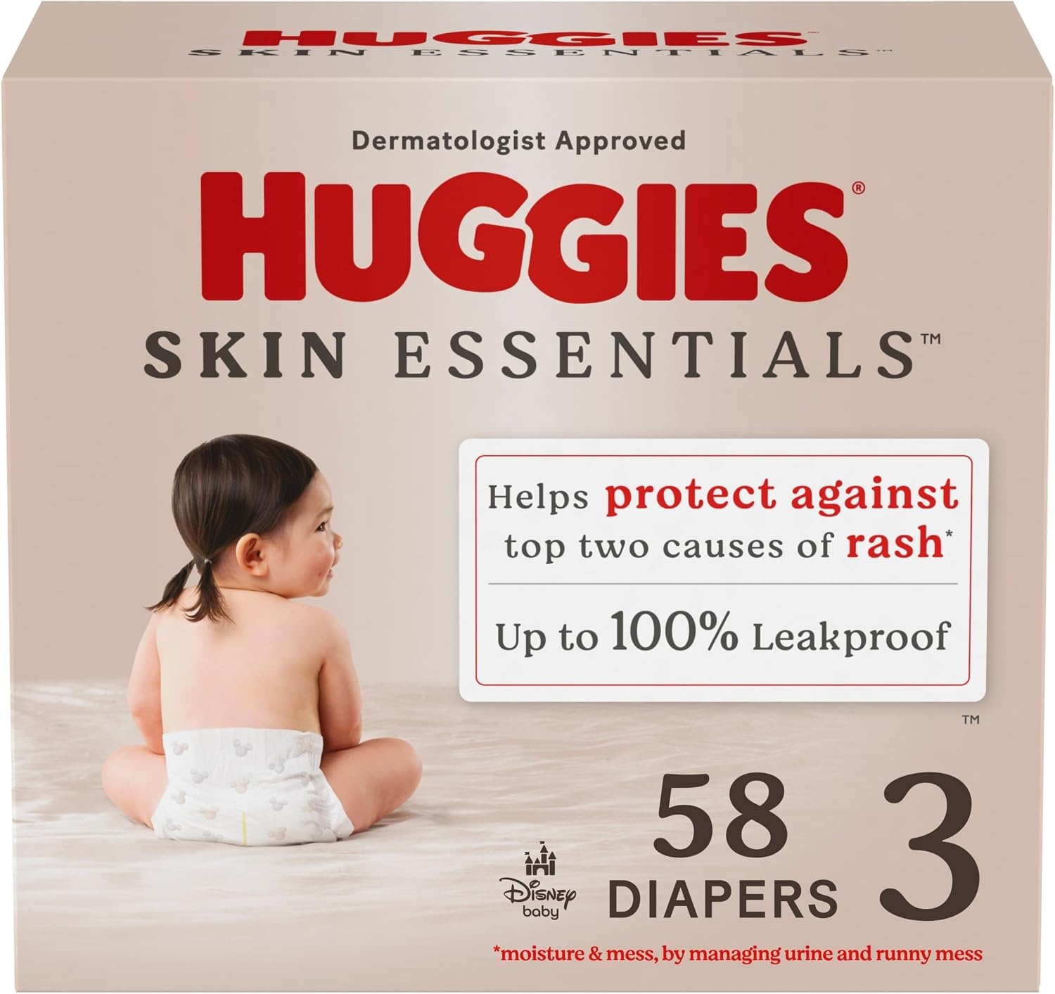 image:imageHuggies Skin Essentials Diapers Size 1 84 CountSize 3