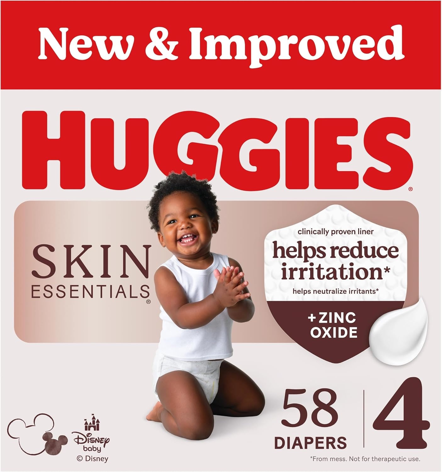 image:imageHuggies Skin Essentials Diapers Size 1 84 CountSize 4