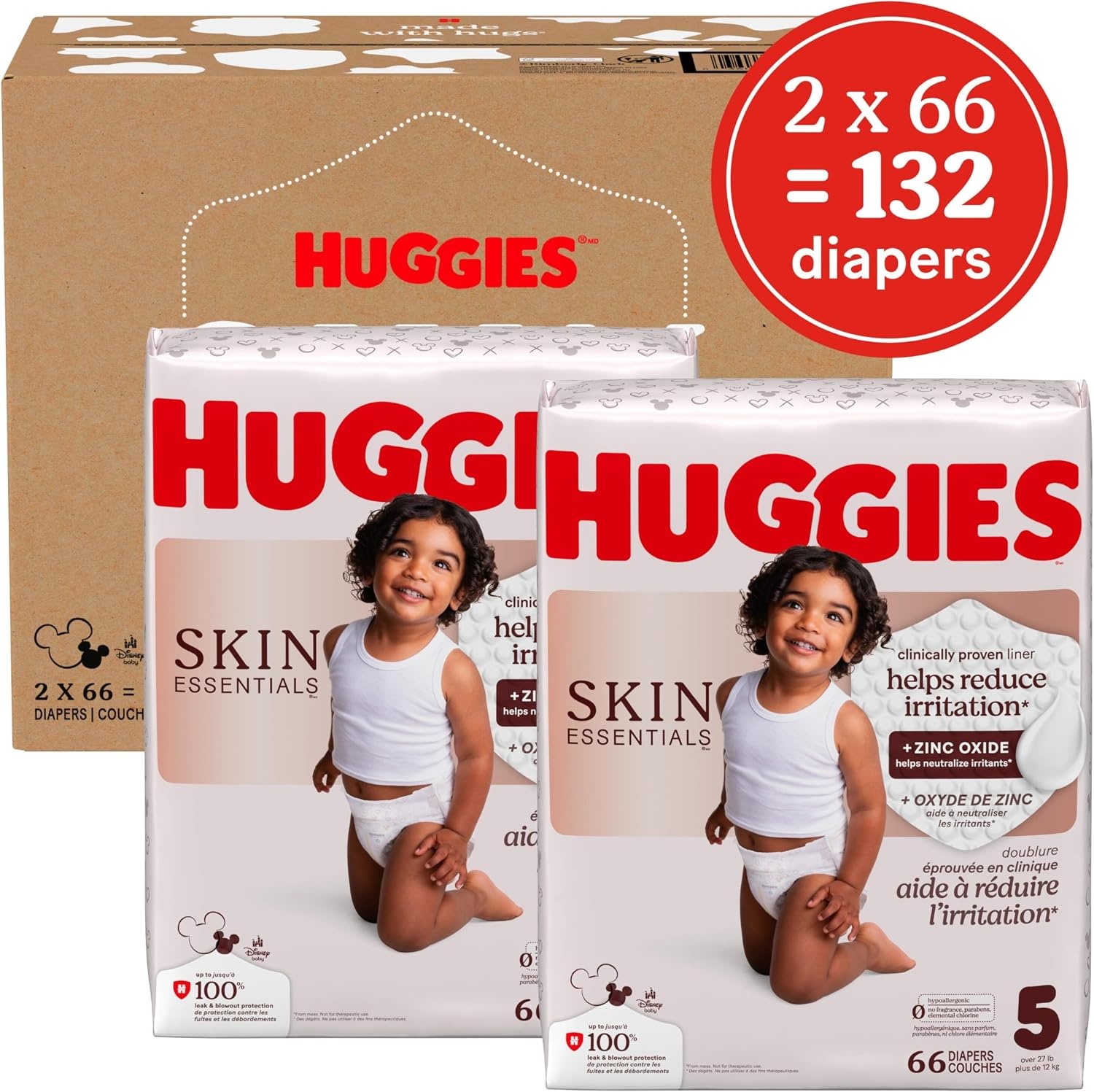 image:imageHuggies Skin Essentials Diapers Size 1 84 CountSize 5