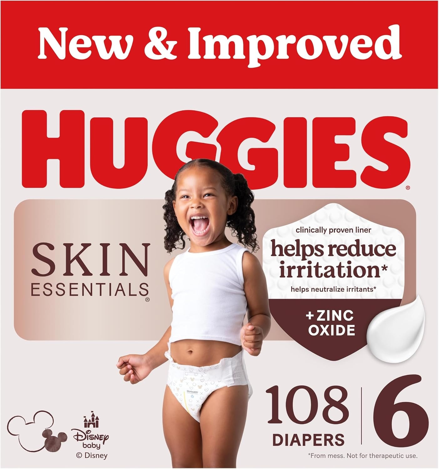 image:imageHuggies Skin Essentials Diapers Size 1 84 CountSize 6