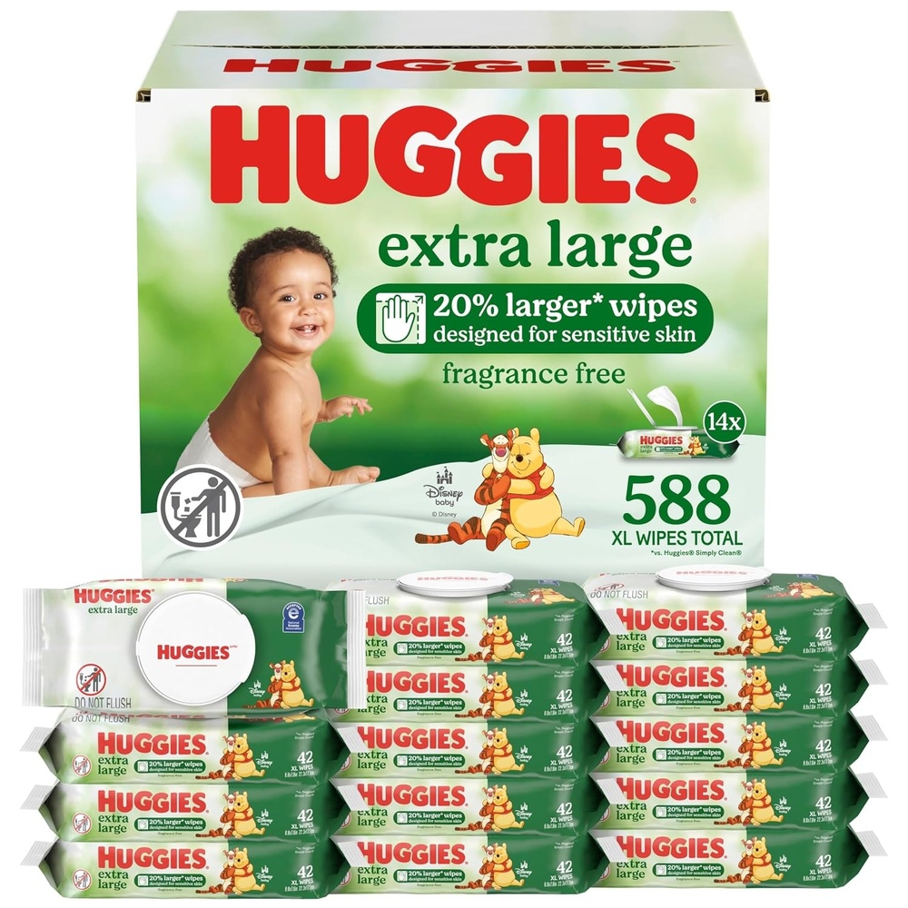 image:imageHuggies Extra Large Baby Wipes Unscented 5 Packs 210 Wipes42 Count Pack of 14