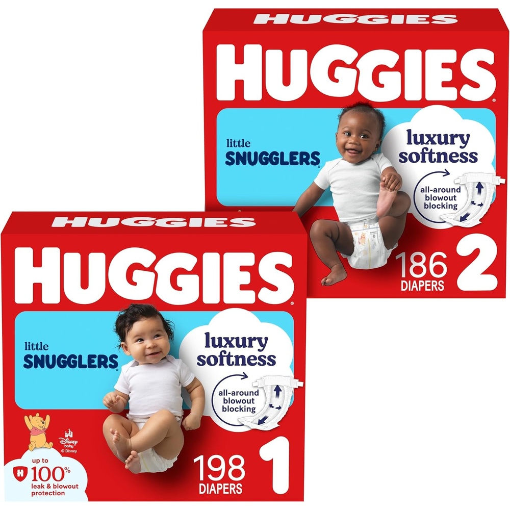 image:imageHuggies Little Snugglers amp Natural Care Sensitive BundleSize 1 Size 2