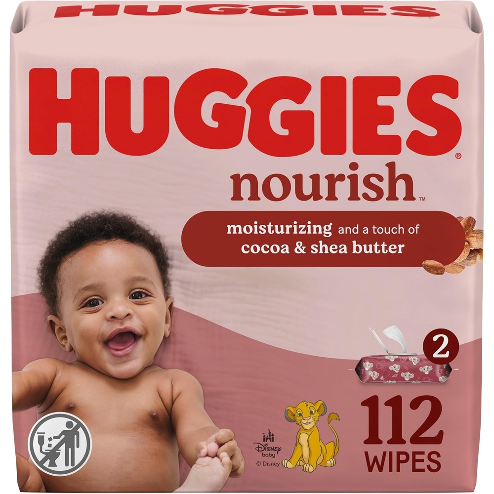 image:imageHuggies Nourish Scented Baby Wipes 2 Packs 112 WipesWhite
