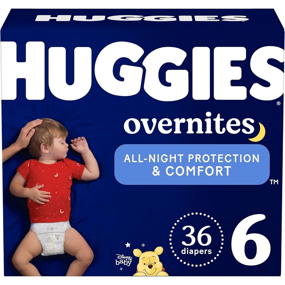 image:imageHuggies Overnites Diapers Size 4 100 CountSize 6