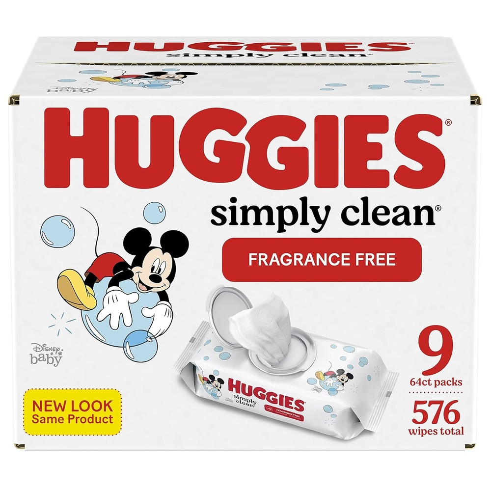 image:imageHuggies Simply Clean Baby Wipes Unscented 11 Packs 704 Wipes576 Count Pack of 1