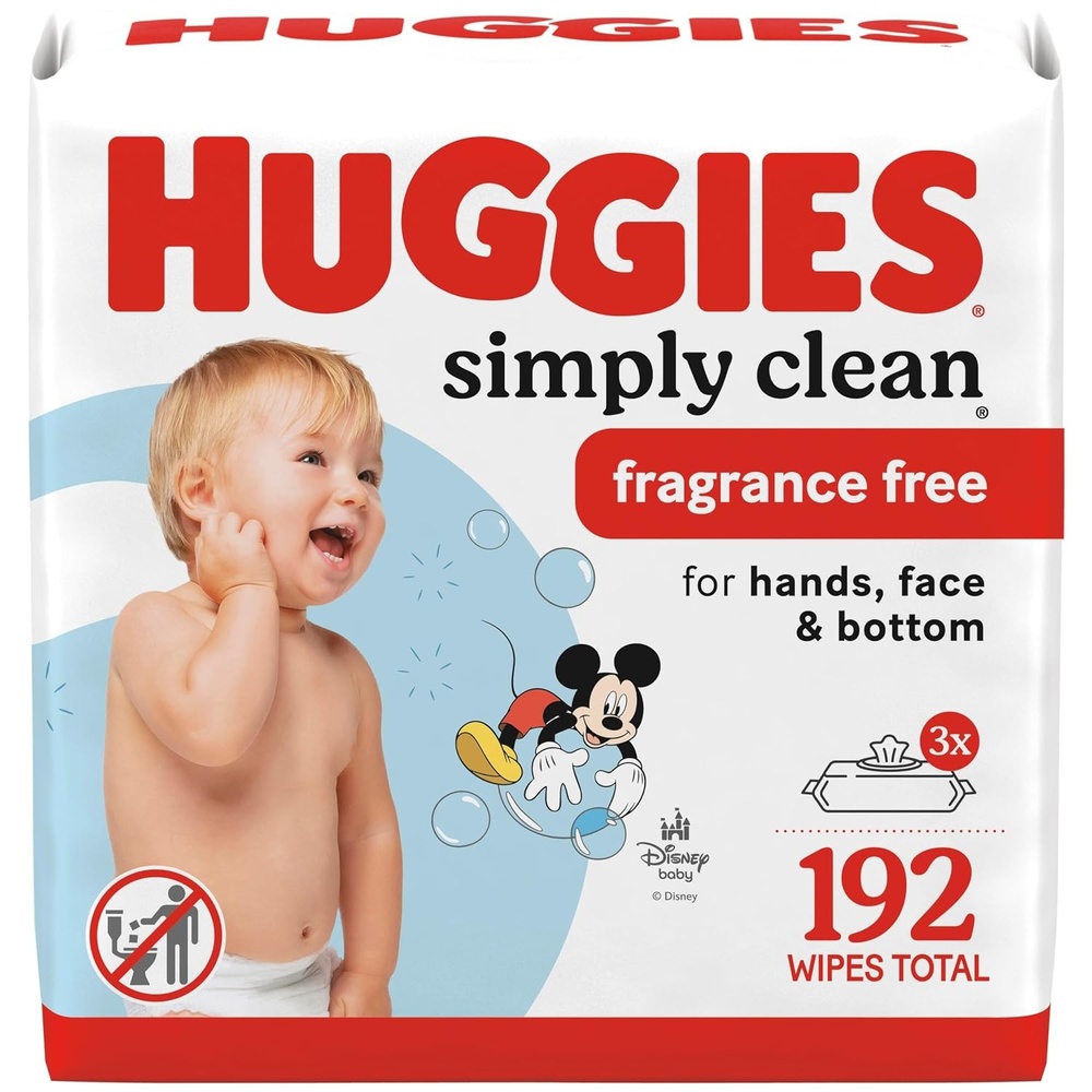 image:imageHuggies Simply Clean Baby Wipes Unscented 11 Packs 704 Wipes64 Count Pack of 3