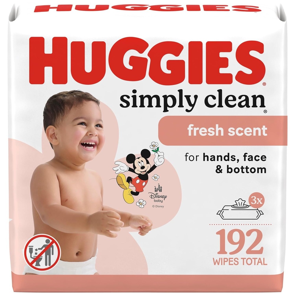 image:imageHuggies Simply Clean Fresh Scent Baby Wipes 11 FlipTop Packs 704 Wipes Total Packaging May Vary64 Count Pack of 3