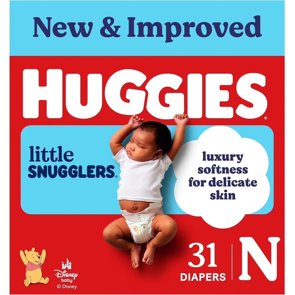 image:imageHuggies Size 3 Diapers Little Snugglers Baby Diapers Size 3 1628 lbs 168 Count 6 Packs of 28 Packaging May VaryNewborn
